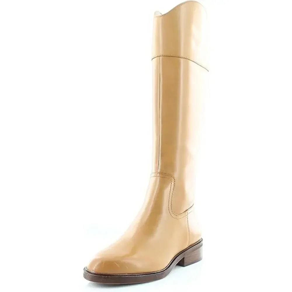 Vince Camuto Alfella Leather Boots Light Cognac Size 5.5 M